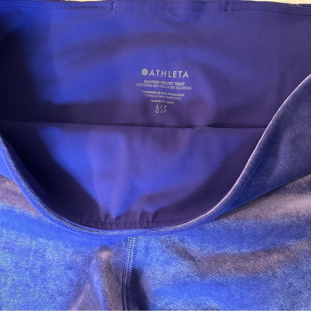 Athleta Elation Velvet Tights - Petite Large - Picture 3 of 4